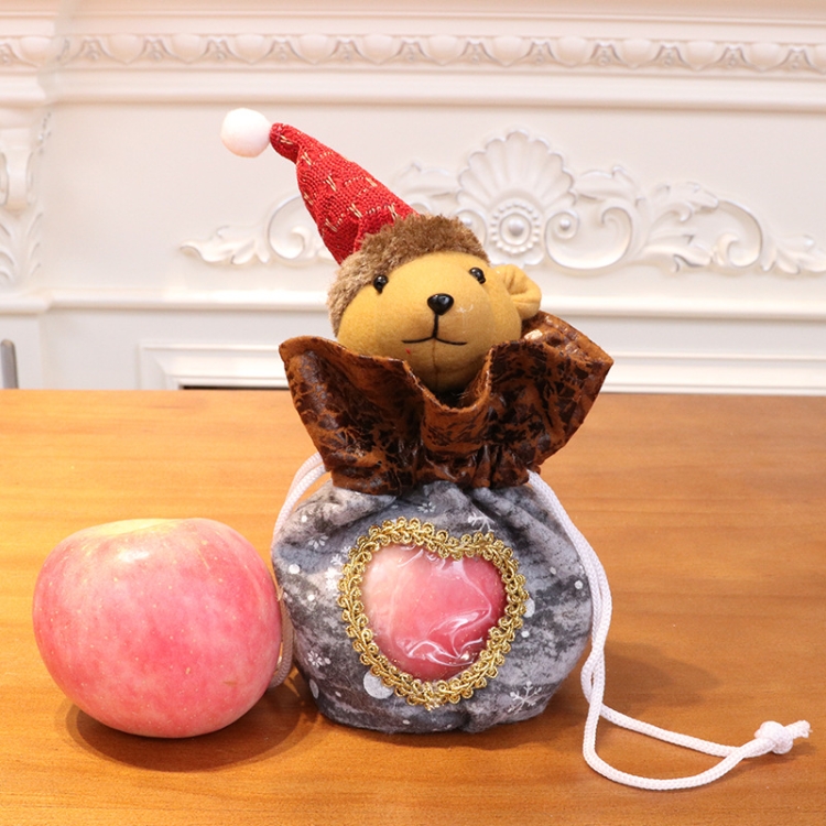 

2 PCS Christmas Gift Bag Hollow Pattern Candy Bag(Bear)