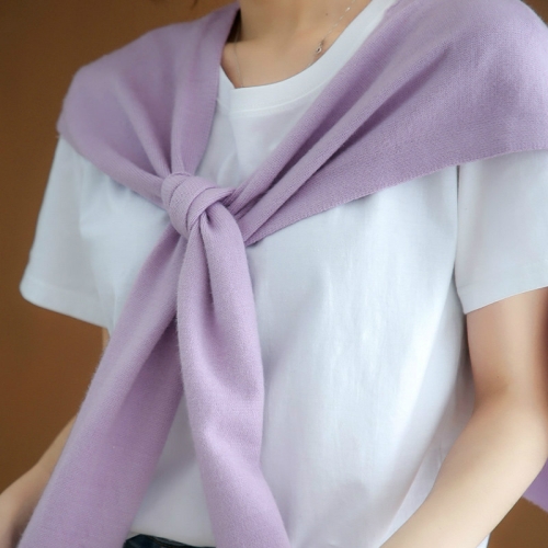 

P1 Autumn and Winter Tether Small Knitted Shawl for Children(Purple)