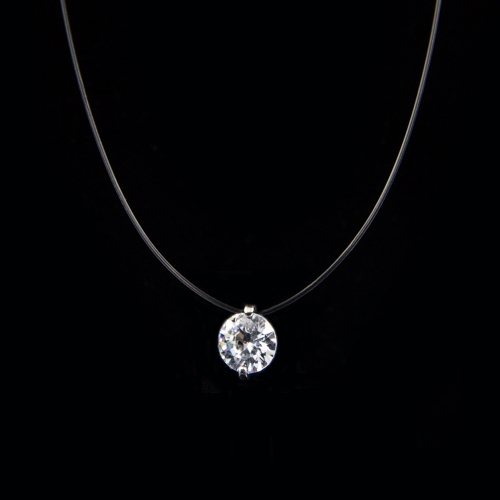 

Transparent Fishing Line Necklace Invisible Chain Necklace Women Choker Necklace(Zircon)