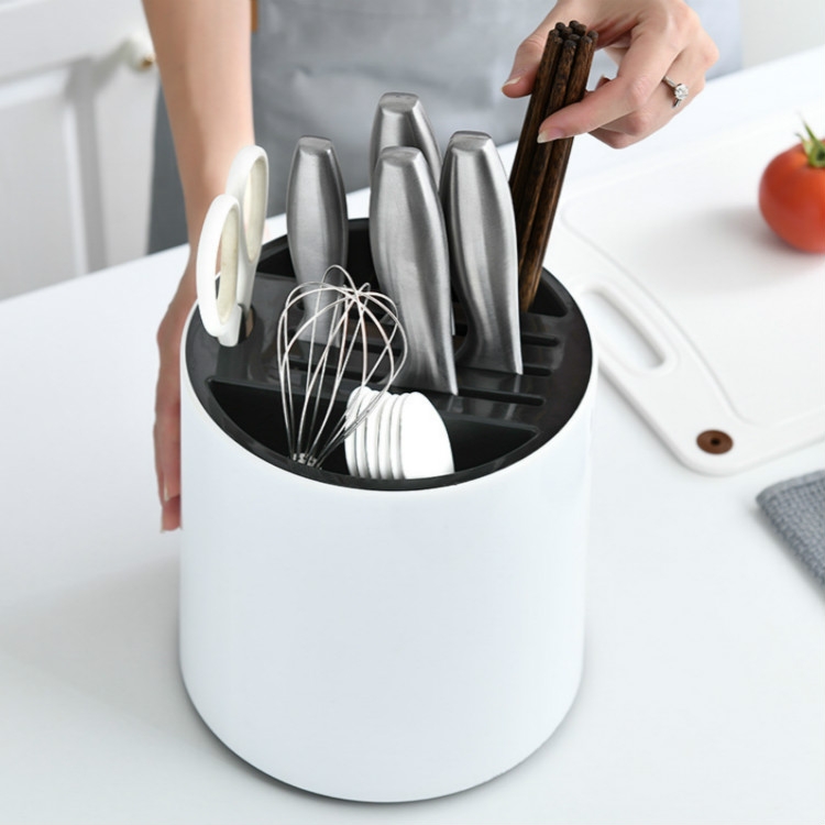 

Rotatable Multifunctional Kitchen Knives Box Chopsticks Rack Storage Container