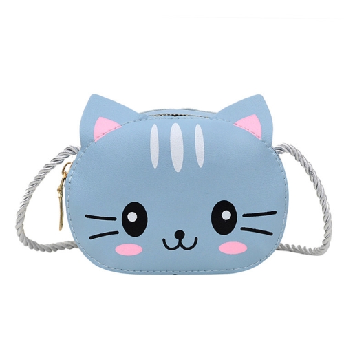 

4 PCS Children Mini Cute Cartoon Single Shoulder Bags(Blue Kitten)