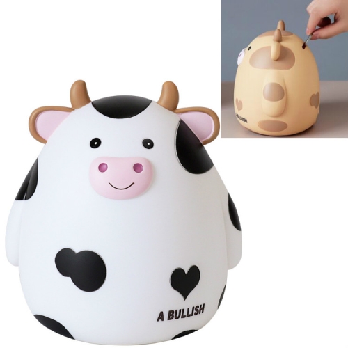 

Cartoon Piggy Bank Bedroom Desktop Decoration Change Storage Tank(Milk White)