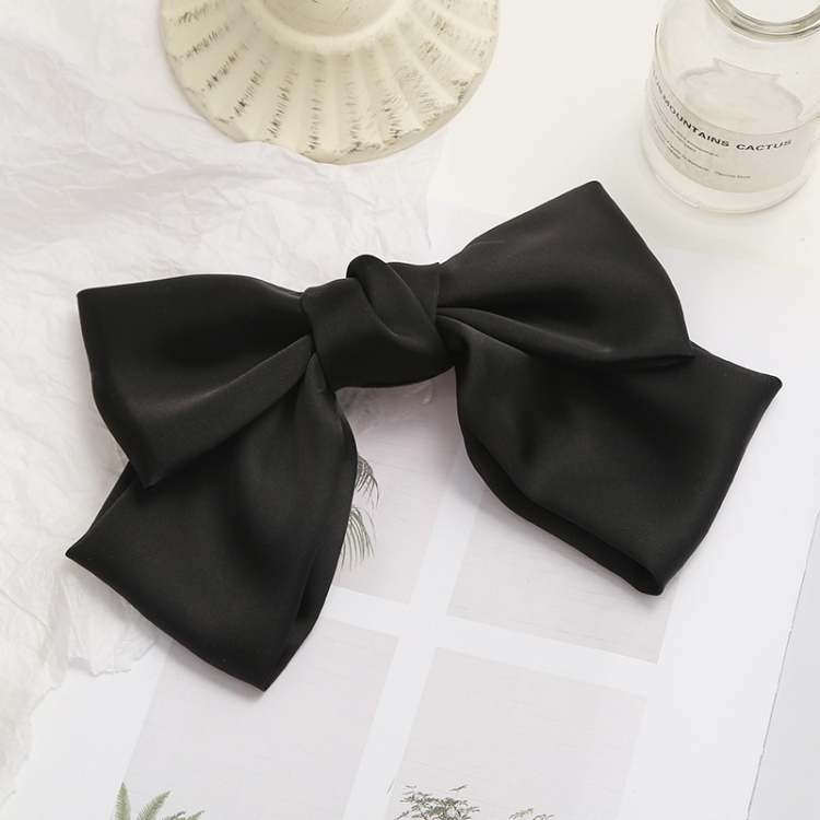 

5 PCS Satin Bow Hairpin Back Head Hair Accessories, Colour: Black