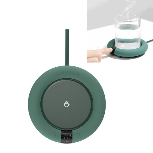 

Heating Warm Coaster Office Thermostatic Coaster Touch Three-Speed Adjustment Timing Insulation Coaster, CN Plug(Round Green)