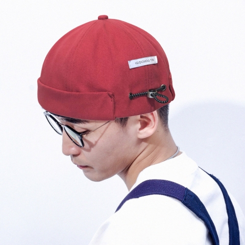 

Autumn and Winter Drawstring Dome Hip Hop Hat without Eaves, Size:One Size(Watermelon red)