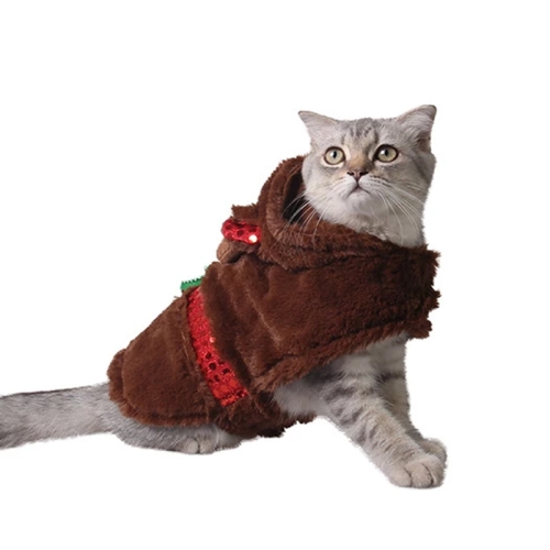 

Pet Party Supplies Plush Warm Christmas Reindeer Winter Clothes, Size: L