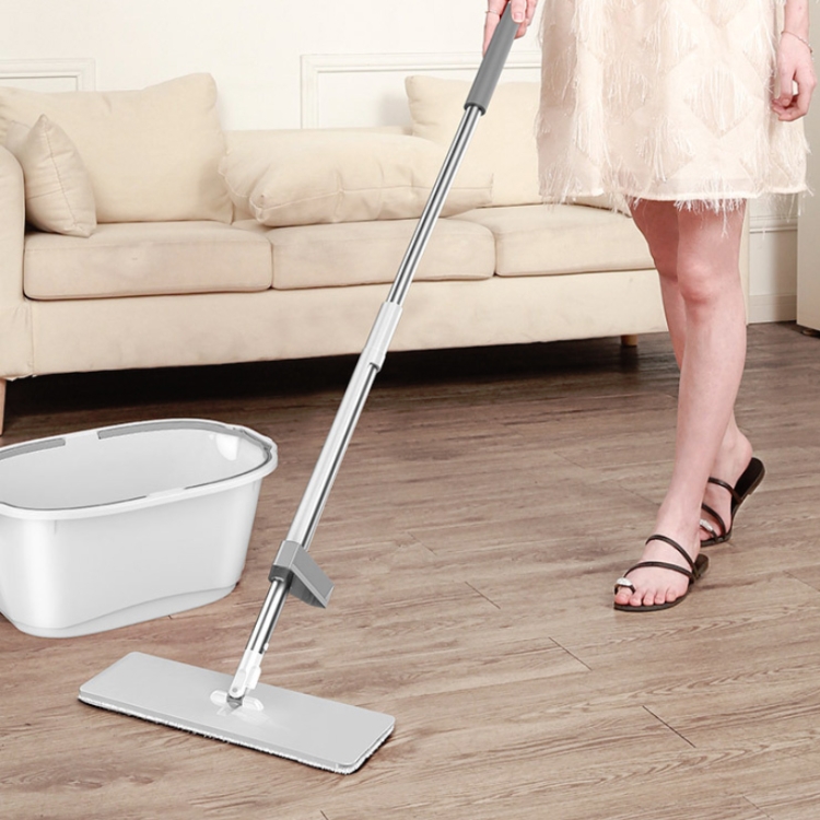 

Hand-Free Household Large Mop Wet & Dry Floor Mop, Style:With Bucket, Specification:36cm (1 Rag)