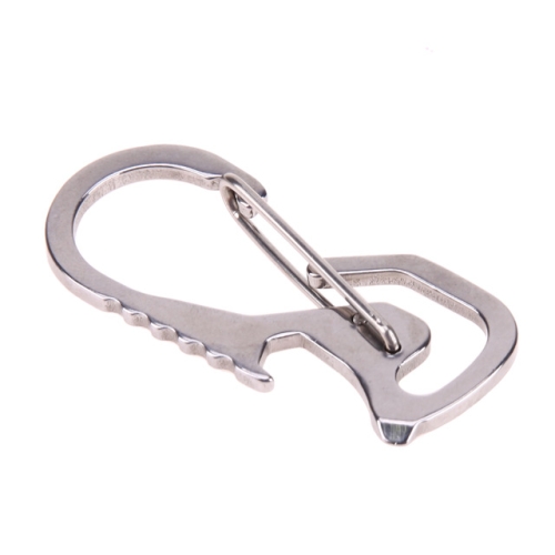 

Outdoor Tools Carabiner Hex Driver Bottle Opener Keychain Ring Climbing Accessories(Silver)