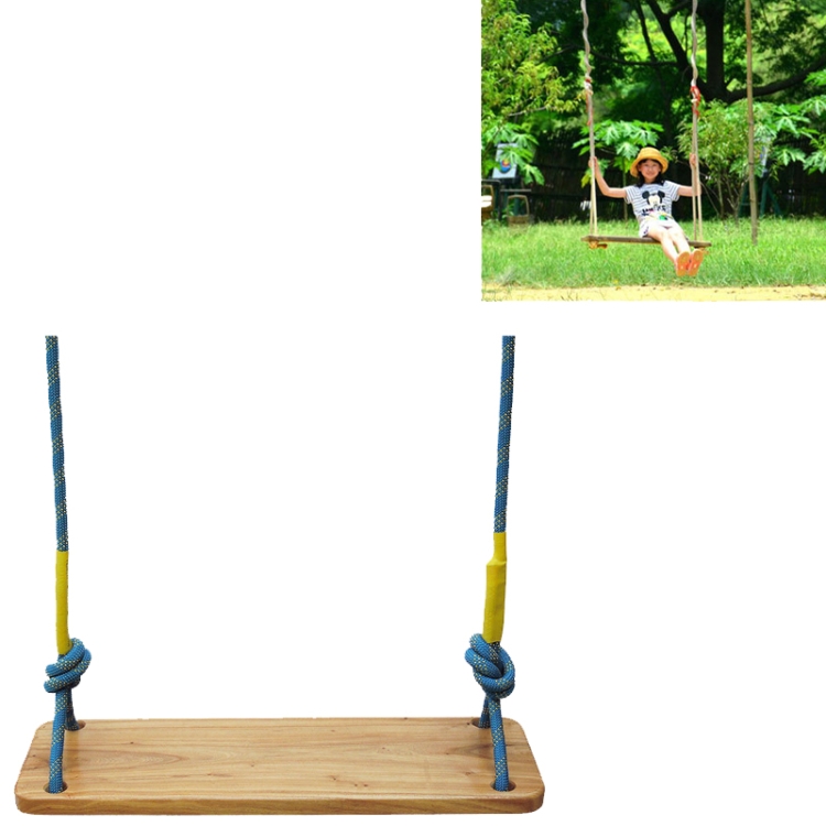 

Outdoor Swing Indoor Balcony Children Adult Solid Wood Swing, Style:Climbing Rope(50x13 cm)