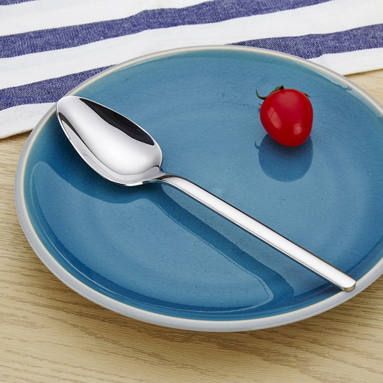 

2 PCS Thick Stainless Steel Western Food Spoon Coffee Spoon, Size:L