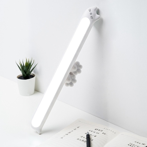 

Cartoon Cat Student Dormitory LED Desk Lamp Desk Eye Protection Reading Lamp, Specification:Charging Stepless Dimming Model (White)