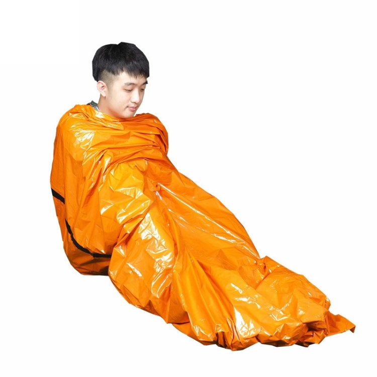 

2 PCS Outdoor Pe Sleeping Bag Disaster Relief & Cold Prevention Heat Insulation & Warmth Emergency Sleeping Bag(Orange)