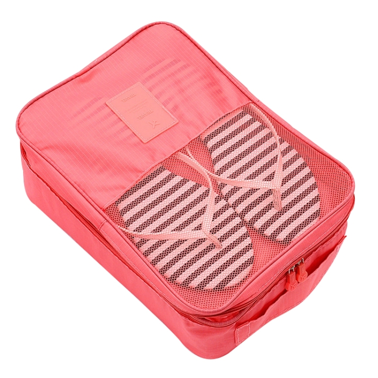 

Nylon Travel Portable Storage Large Capacity Shoe Storage Bag(Pink)