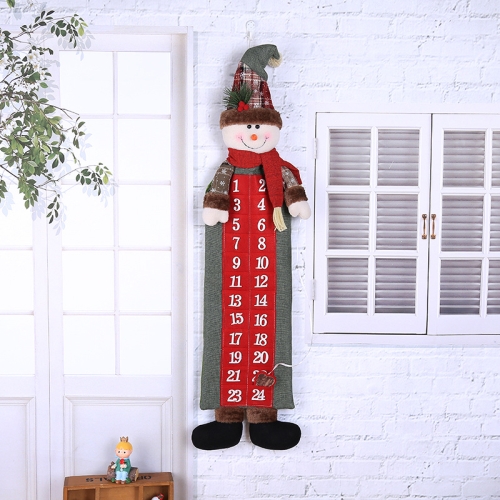 

Christmas Supplies Three-Dimensional Doll Decal Calendar Christmas Countdown Calendar(Snowman )