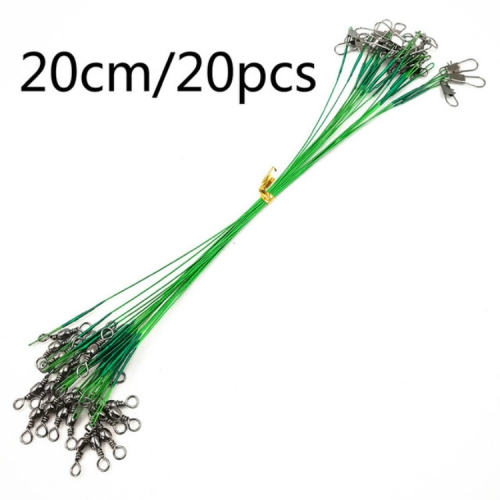 

20 PCS Luya Front Wire With Pin Wire Anti-bite Wire, Size:20CM(Green)