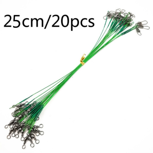 

20 PCS Luya Front Wire With Pin Wire Anti-bite Wire, Size:25CM(Green)