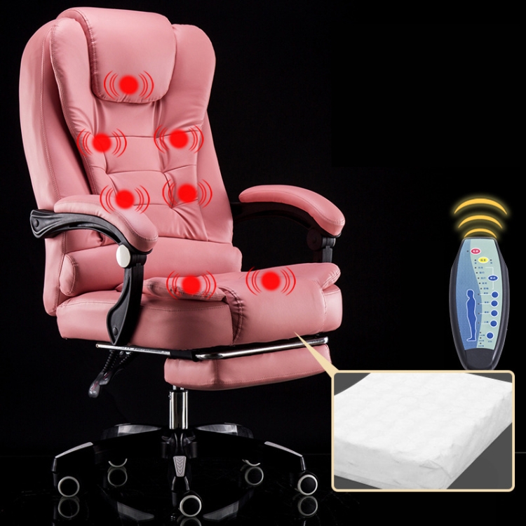 

Modern Minimalist Lift Swivel Chair Lazy Seat Gaming Massage Office Chair With Steel Feet(Pink)