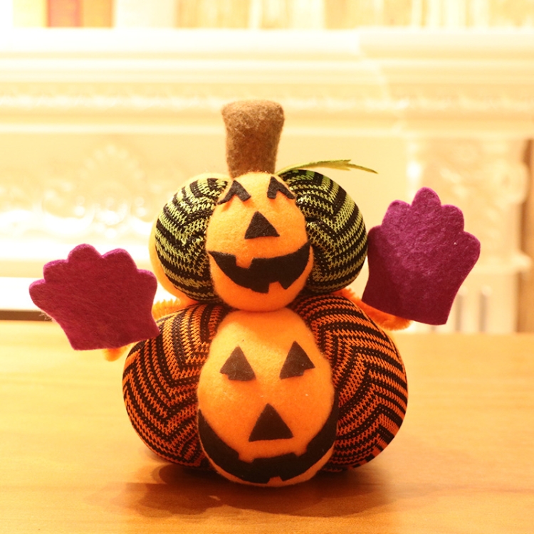 

3 PCS Halloween Non-Woven Pumpkin Dolls Decoration Ornaments Halloween Bar Party Venue Decoration Props, Specification: Double Pumpkin