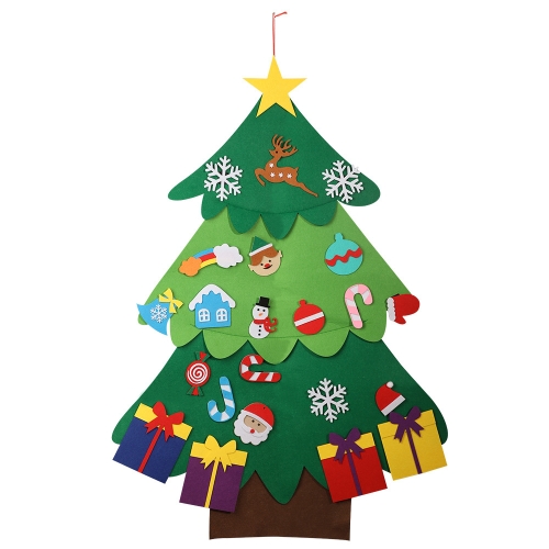 

Christmas Non-Woven Fabric DIY Christmas Tree Children Educational Toys Small Tree Decoration Window Decoration Pendant(Elk )