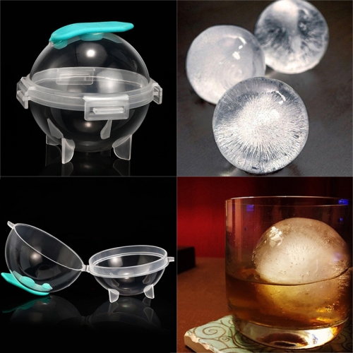 

12 PCS Whiskey Ice Ball Mold Silicone PP Round Ice Tray Random Color Delivery, Style:Non-separable Cover
