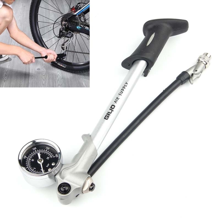 

GIYO Bicycle Pump Mountain Shock Absorber Front Fork High Pressure Portable Pump( Silver)