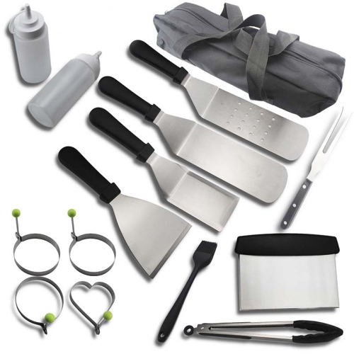 

15 PCS/Set Outdoor Stainless Steel Barbecue Tool Set Tomato Sauce Bottle BBQ Grill Set