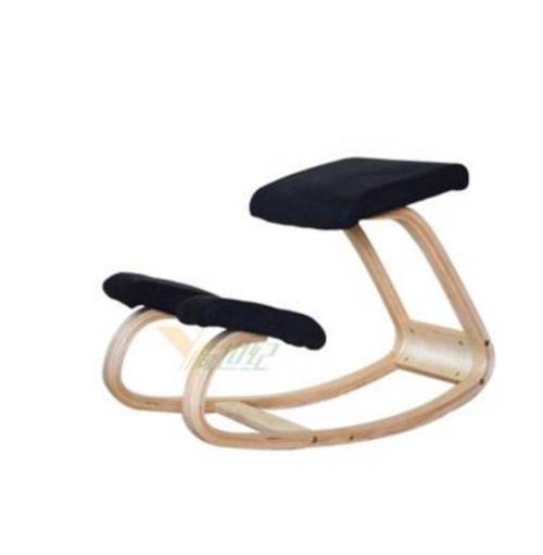 

Ergonomic Kneeling Chair Stool Home Office Furniture Ergonomic Rocking Wooden Kneeling Chair(Black)