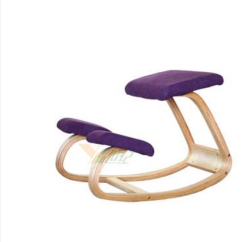 

Ergonomic Kneeling Chair Stool Home Office Furniture Ergonomic Rocking Wooden Kneeling Chair(Purple)