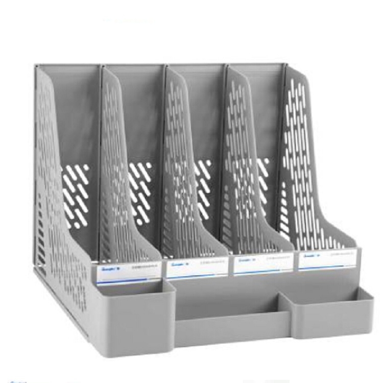 

Document Trays File Holder with Small Cases Plastic Organizer Desktop Storage Office Suppiles(Gray)
