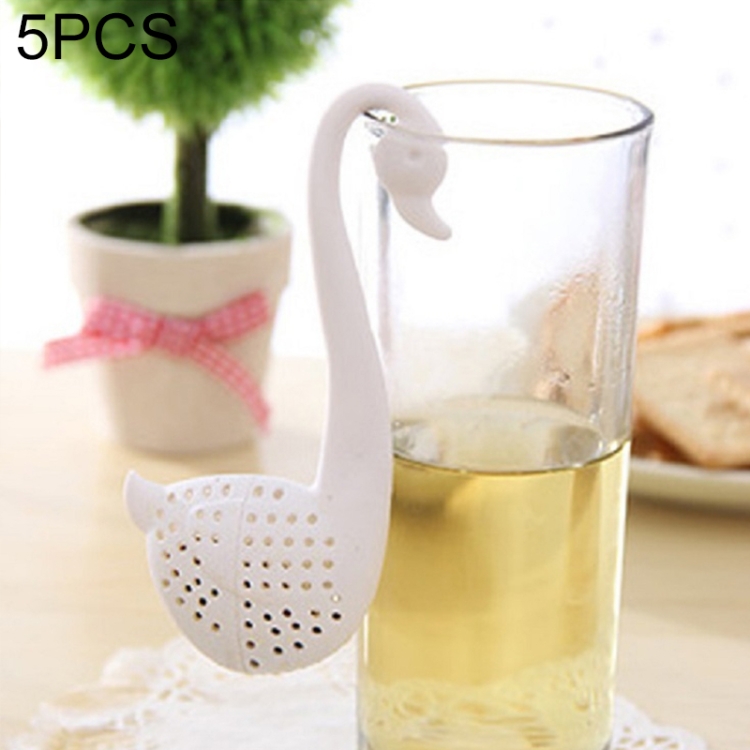 

5 PCS Swan Shape Tea Filter(White)