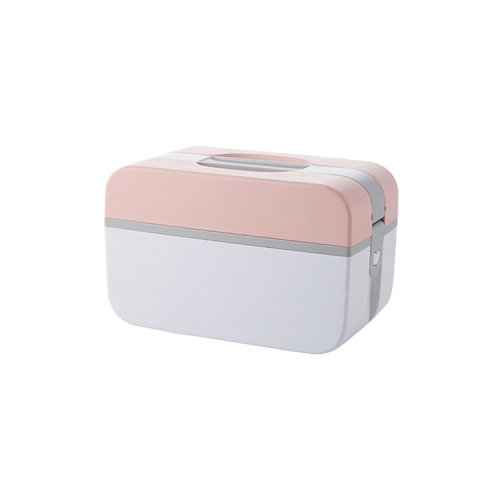 

Multifunctional Household Dustproof Family Safety Emergency Storage Box Double-layer Medicine Case, Size:S(Pink)