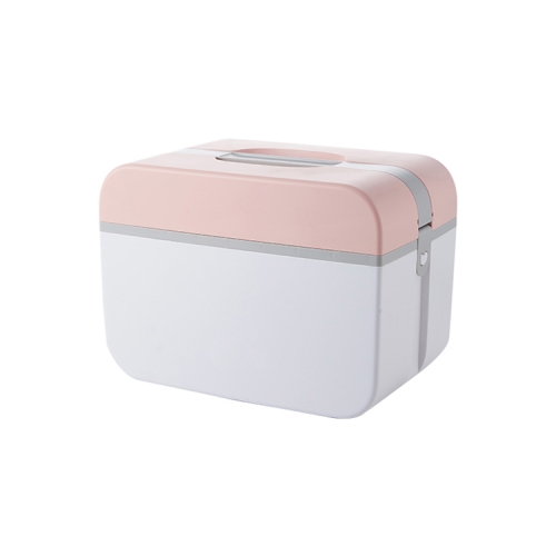 

Multifunctional Household Dustproof Family Safety Emergency Storage Box Double-layer Medicine Case, Size:L(Pink)