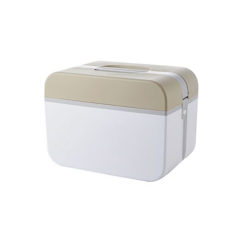 

Multifunctional Household Dustproof Family Safety Emergency Storage Box Double-layer Medicine Case, Size:L(Coffee)