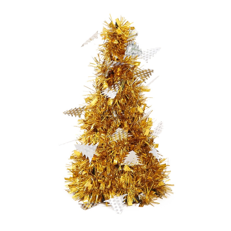 

6 PCS Mini Desktop Christmas Tree Hotel Shopping Mall Christmas Decoration, Style:With Small Tree(Gold)