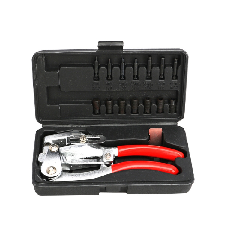 

16 in 1 Stainless Steel Copper Aluminum Strip Iron Leather Plastic Manual Punching Pliers Punching Machine Set