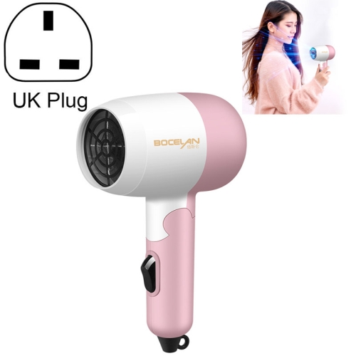 

BOCELAN Home Student Dormitory Silent Negative Ion Low Power Hair Dryer, Plug Type:UK Plug(Pink)