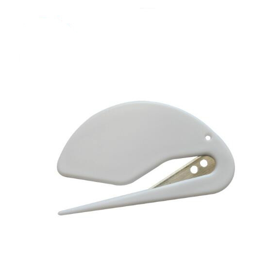 

4 PCS Plastic Mini Letter Opener Envelope Opener Safety Paper Guarded Cutter(White)
