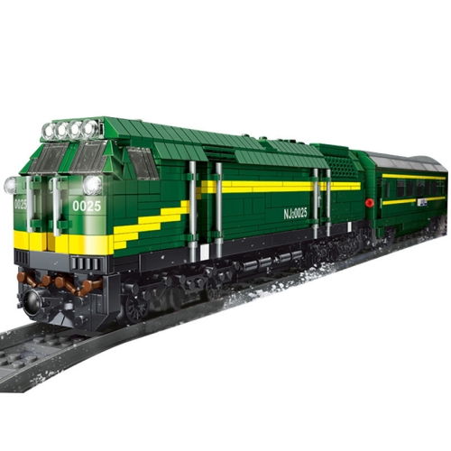 

12001 NJ2 Internal Combustion Locomotive Remote Control Green Train Puzzle Assembled Building Block Children Toy Model