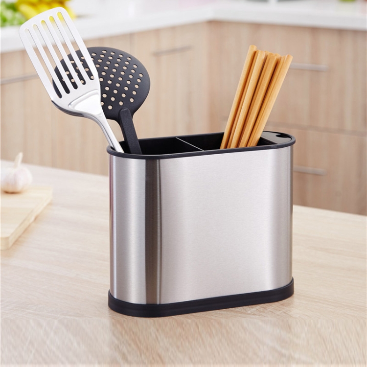 

Stainless Steel Chopstick Holder Kitchen Household Tableware Storage Box Drain Cylinder