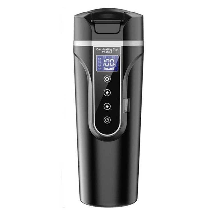 

450ml Car Heating Water Bottle Thermos Mug Car Truck Universal Boiling Water Cup, Style:Home Car Dual-use(Black)