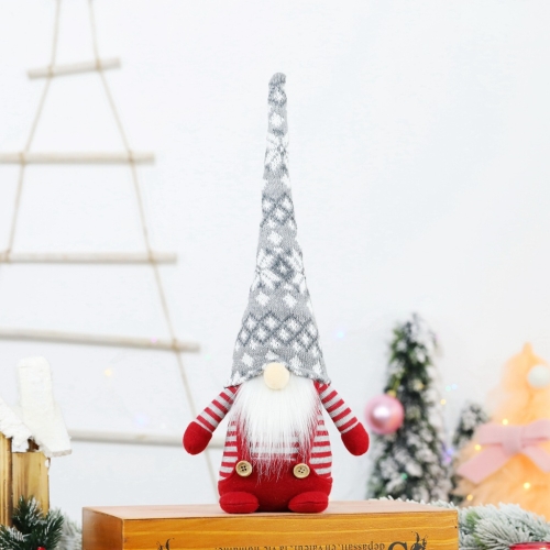 

Christmas Decorations Faceless Elderly Dolls Forest Elderly Dolls Christmas Ornaments(Grey Hat)