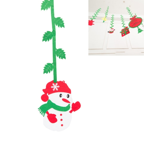 

2 PCS Christmas Decorations Pendants Flags And Flowers, Specification: Snowman