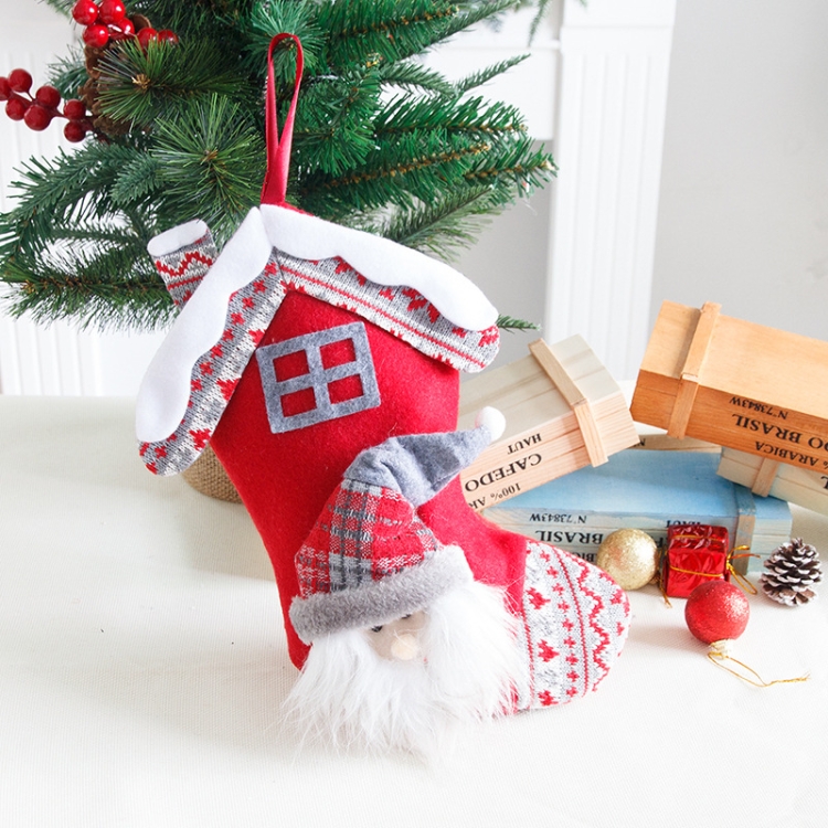 

2 PCS Medium Christmas Stocking Ornaments Pendant Gift Bag(Senior)