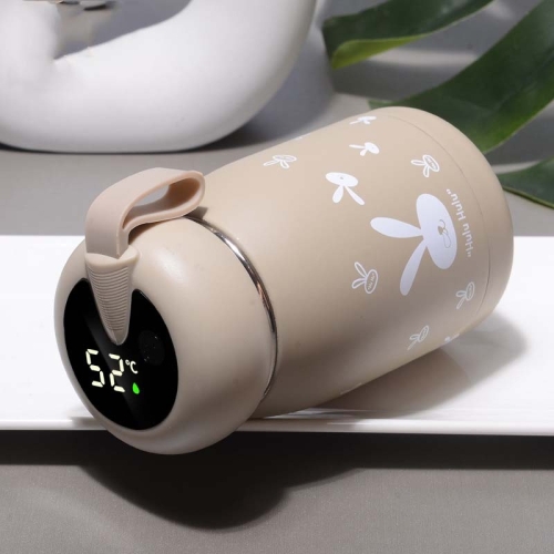 

Cartoon Thermos Mug Intelligent Temperature Measurement Color Change Display Temperature Water Cup Couple Children Student Cup, Capacity: 320ml(Coffee)