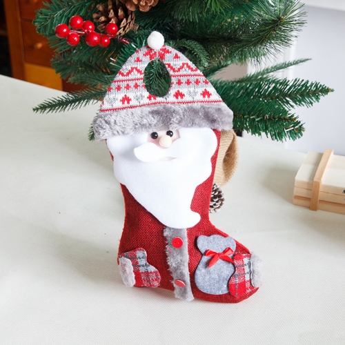 

2 PCS Medium Christmas Stocking Gift Bag Candy Bag Stocking Pendant(Senior)