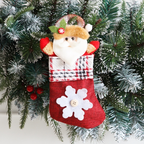 

4 PCS Small Christmas Stocking Pendant Decoration Candy Bag(Senior)