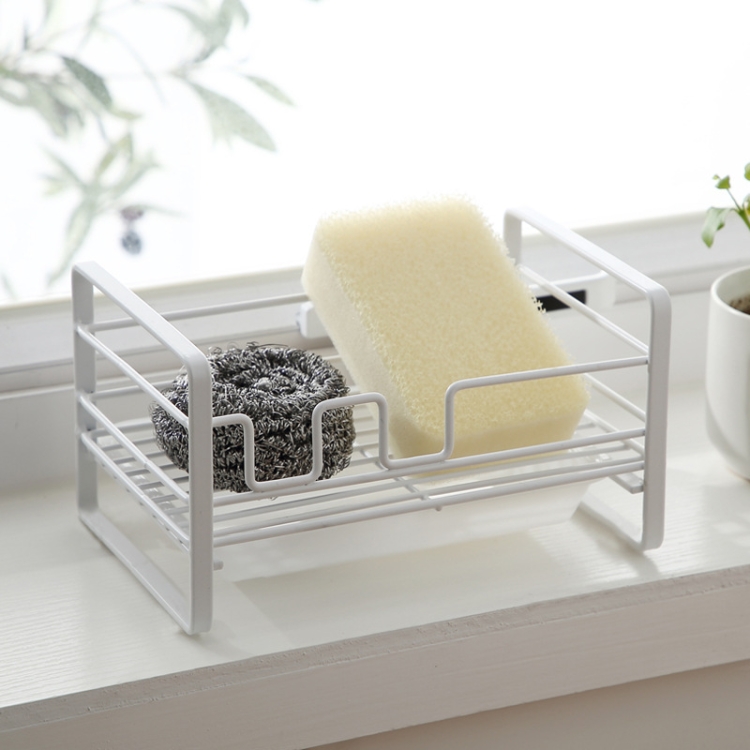 

Kitchen Iron Drain Rack Steel Ball Soap Dishcloth Storage Rack