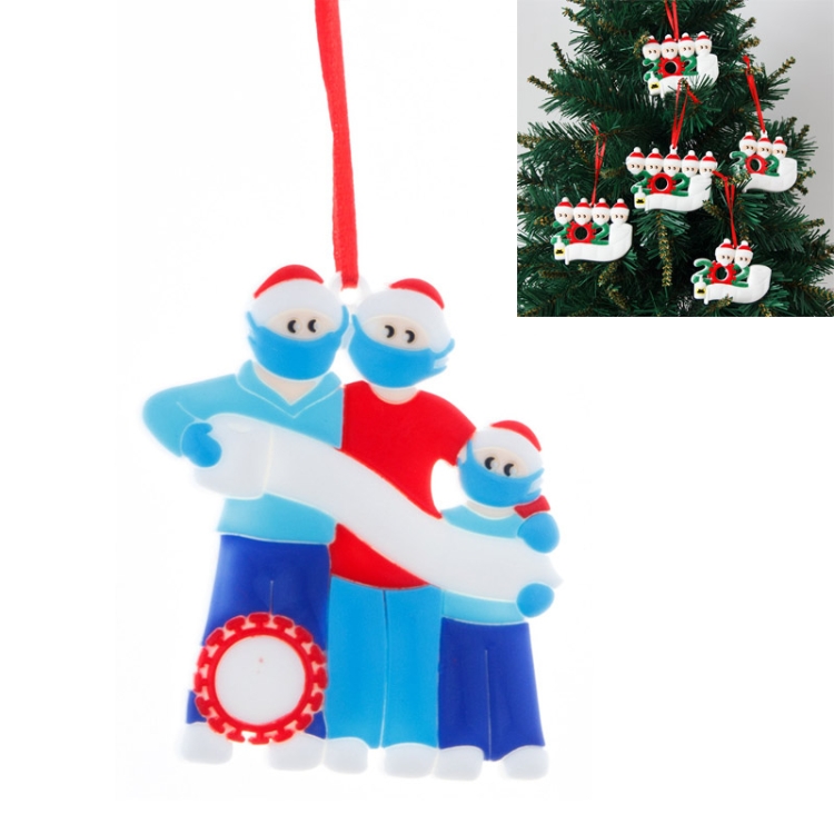 

5 PCS Christmas DIY Survivor Decoration PVC Pendant, Specification: Family of Three