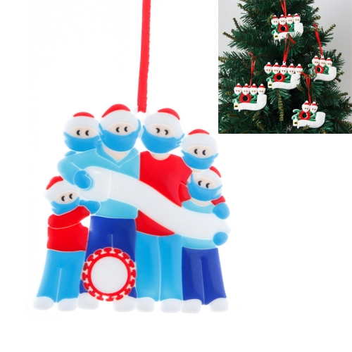 

5 PCS Christmas DIY Survivor Decoration PVC Pendant, Specification: Family of Six