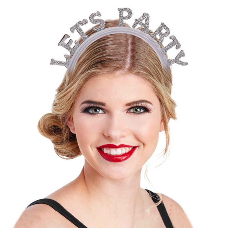 

5 PCS New Year Headband Christmas Party Supplies Letter Headwear(LETS PARTY)